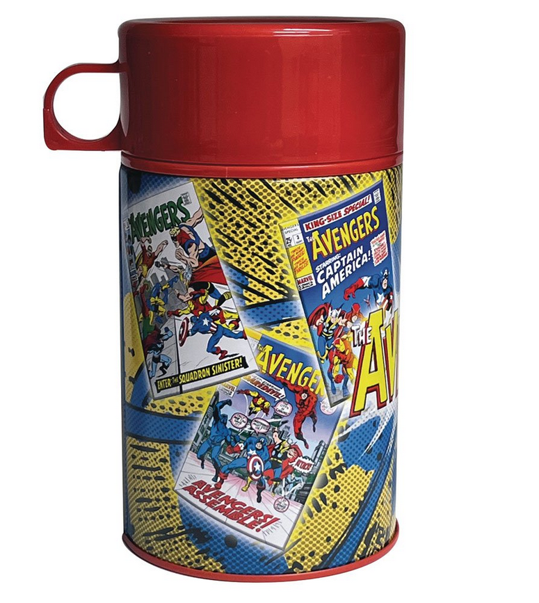 Previews Exclusive Tin Titans THE AVENGERS Lunch Box w/Thermos!