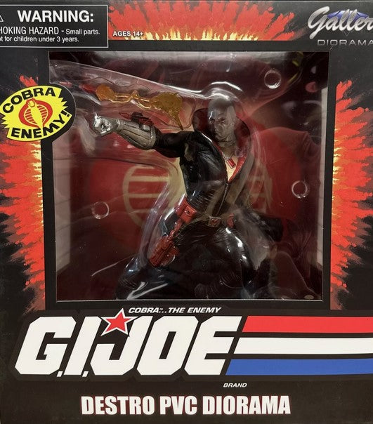 DIAMOND SELECT DST 2021 GI JOE COBRA DESTRO PVC GALLERY DIORAMA 10” STATUE