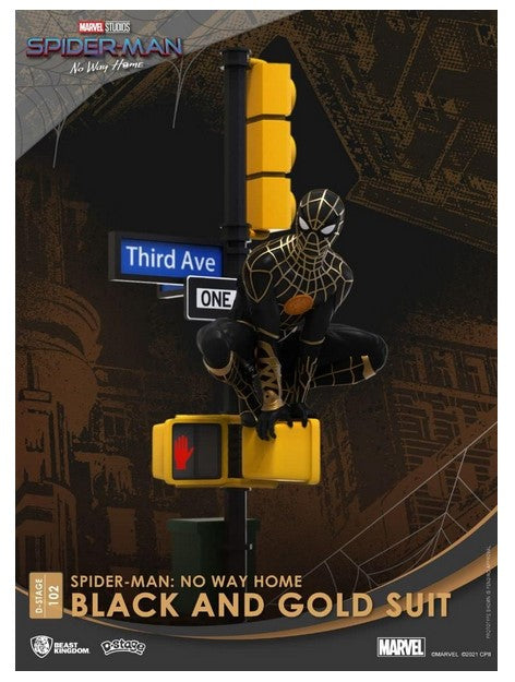 Spider-Man: No Way Home: Black & Gold DS-102 D-Stage Diorama Statue. Beast Kingdom
