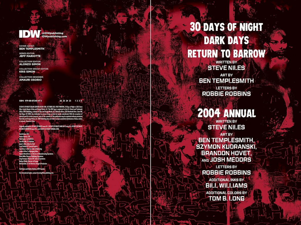 30 Days of Night Deluxe Edition: Book One Hardcover