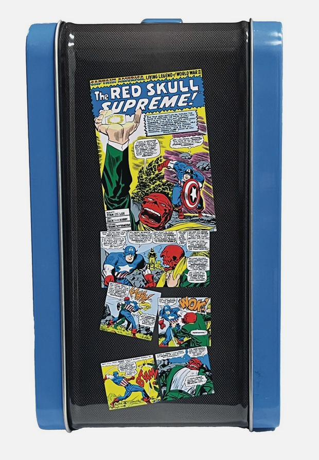 Tin Titans Classic CAPTAIN AMERICA Lunch Box & Thermos PX Previews Exclusive NEW