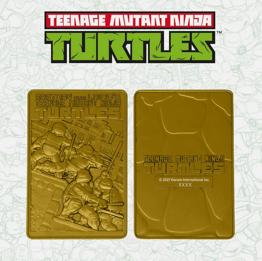 Teenage Mutant Ninja Turtles Comic Book Cover Gold-Plated Limited Edition Metal Ingot