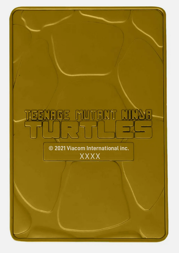Teenage Mutant Ninja Turtles Comic Book Cover Gold-Plated Limited Edition Metal Ingot