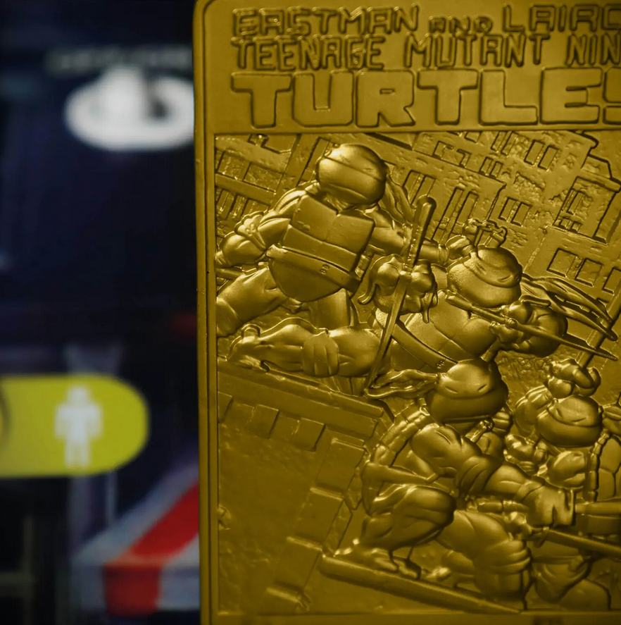 Teenage Mutant Ninja Turtles Comic Book Cover Gold-Plated Limited Edition Metal Ingot