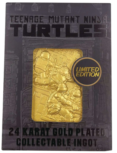 Teenage Mutant Ninja Turtles Comic Book Cover Gold-Plated Limited Edition Metal Ingot